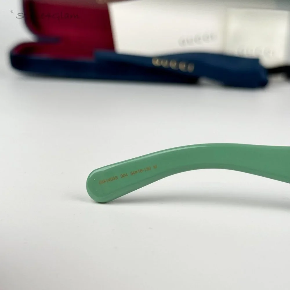 BRAND NEW Gucci GG1403S 004 Sage Green Gray Unisex Rectangle Sunglasses …